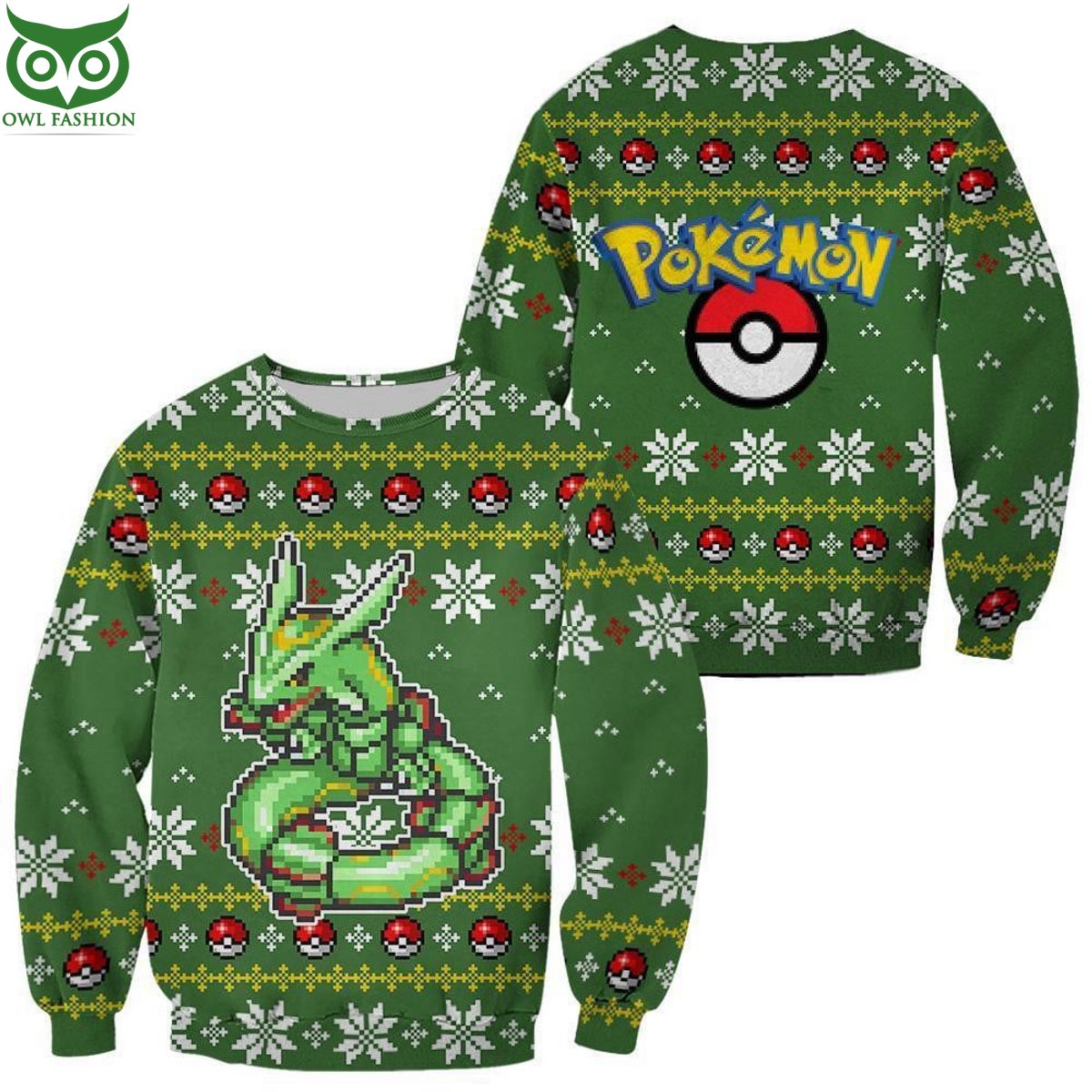 Trending Pokemon Rayquaza Ugly Christmas Sweater Xmas Gift