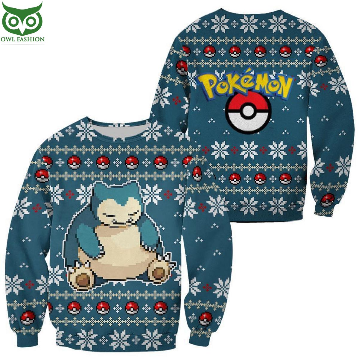 Trending Pokemon Snorlax Ugly Christmas Sweater Xmas Gift Super sober