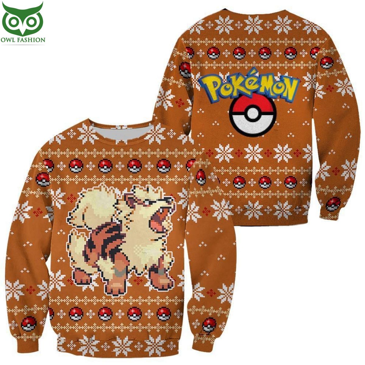 Trending Pokemon Ugly Christmas Sweater Arcanine Xmas Gift Heroine