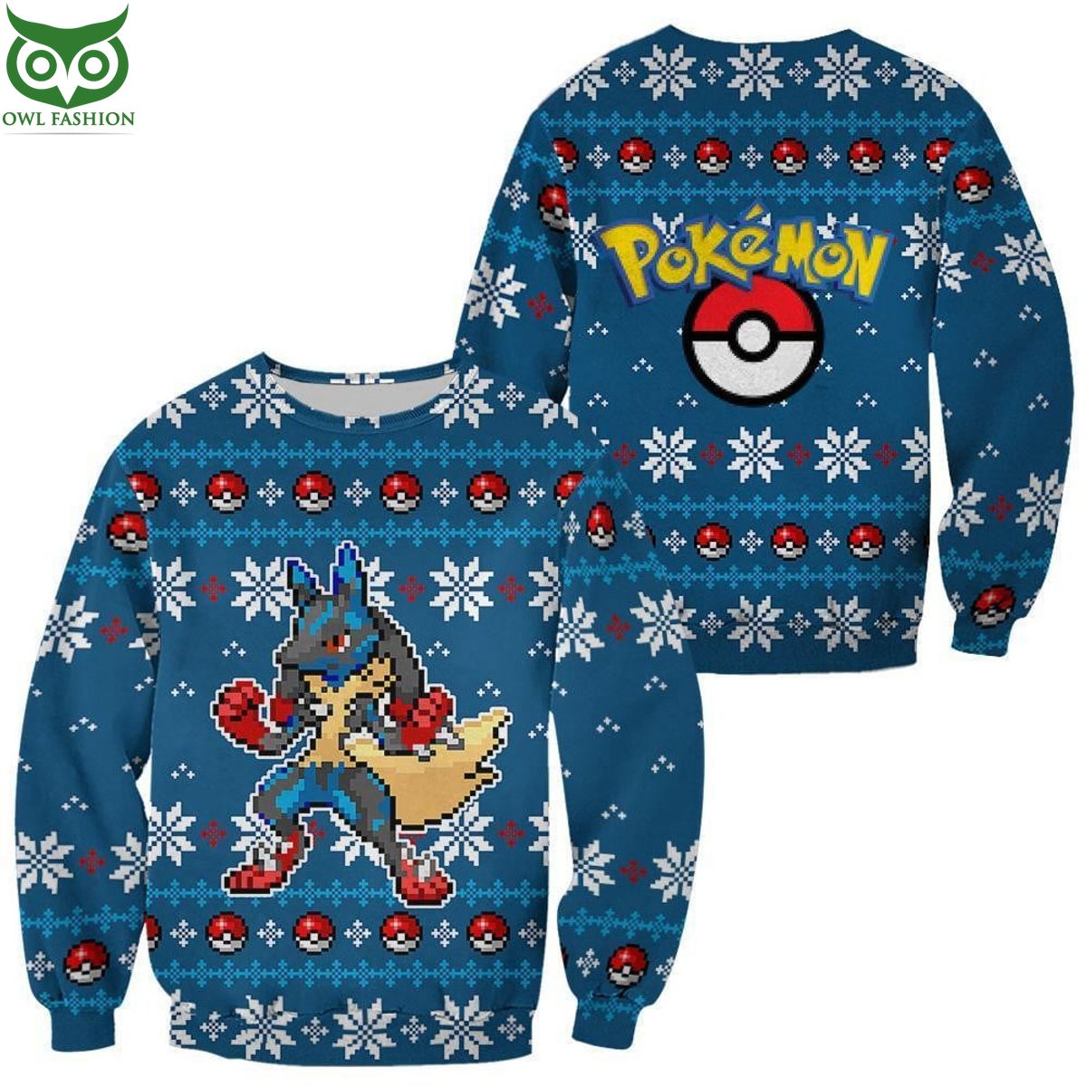 Trending Pokemon Ugly Christmas Sweater Lucario Xmas Gift Clothes