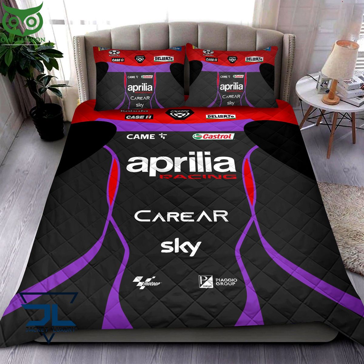 Aprilia Racing Quilt Bedding Set It's so aesthetically pleasing.
