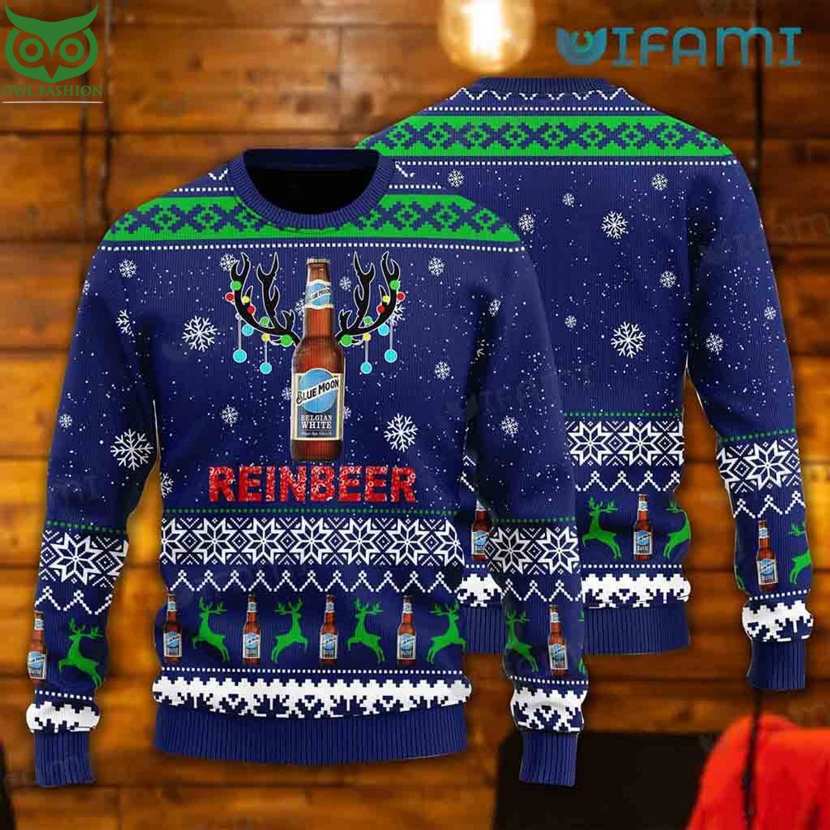 blue moon beer ugly sweater bottle reinbeer christmas gift for beer lovers 1 HpM26.jpg