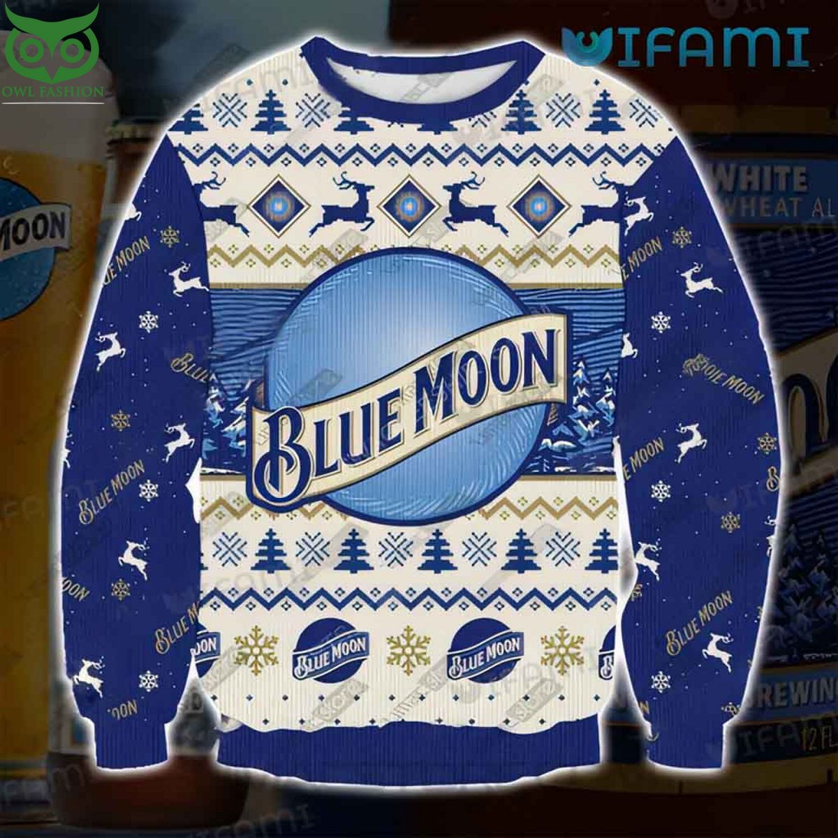 blue moon beer ugly sweater logo reindeer christmas gift for beer lovers 1 Hc5kR.jpg