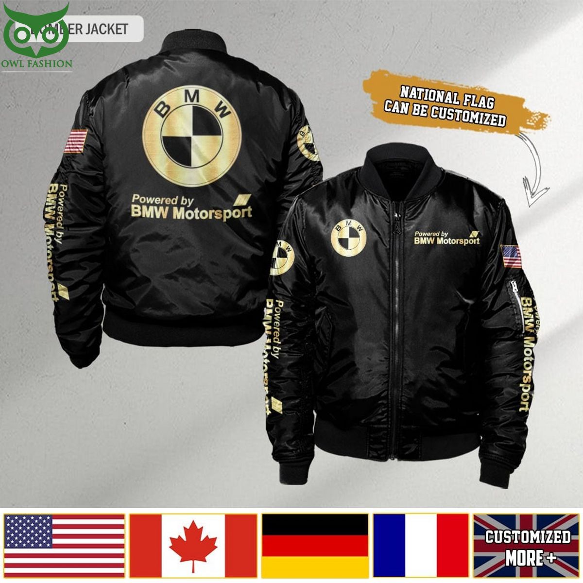BMW Motorsport Custom Flag 3D Bomber Jacket