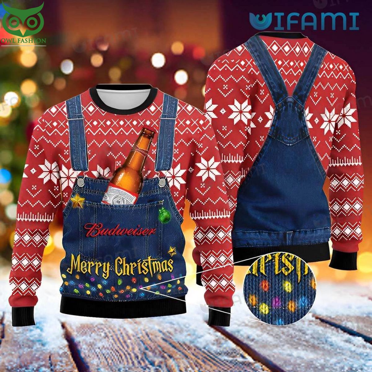 budweiser ugly sweater suspenders merry christmas gift for beer lovers 1 vDJJs.jpg