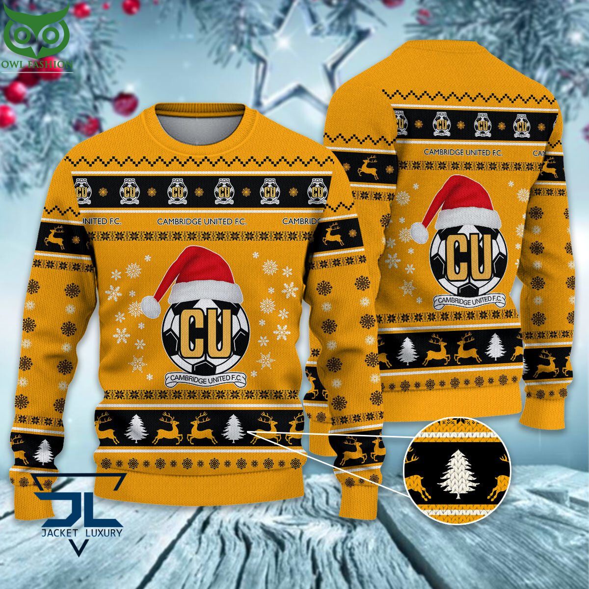 Cambridge United F.C EPL League Cup Ugly Sweater This is awesome and unique
