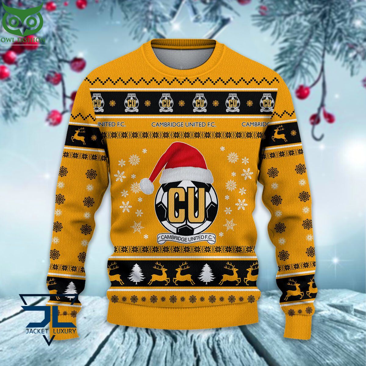 Cambridge United F.C EPL League Cup Ugly Sweater My friend and partner