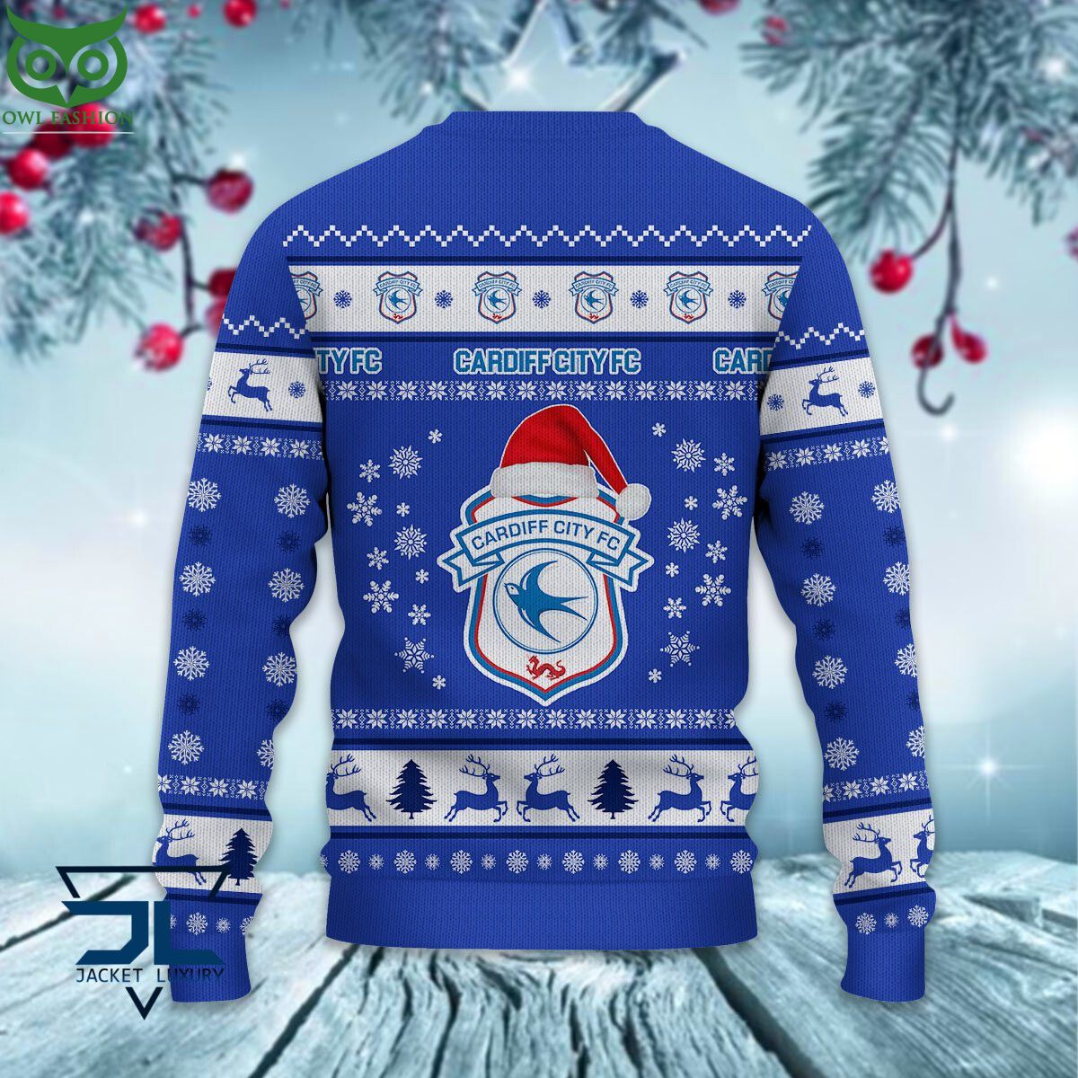 Cardiff City F.C EPL League Cup Ugly Sweater Nice shot bro