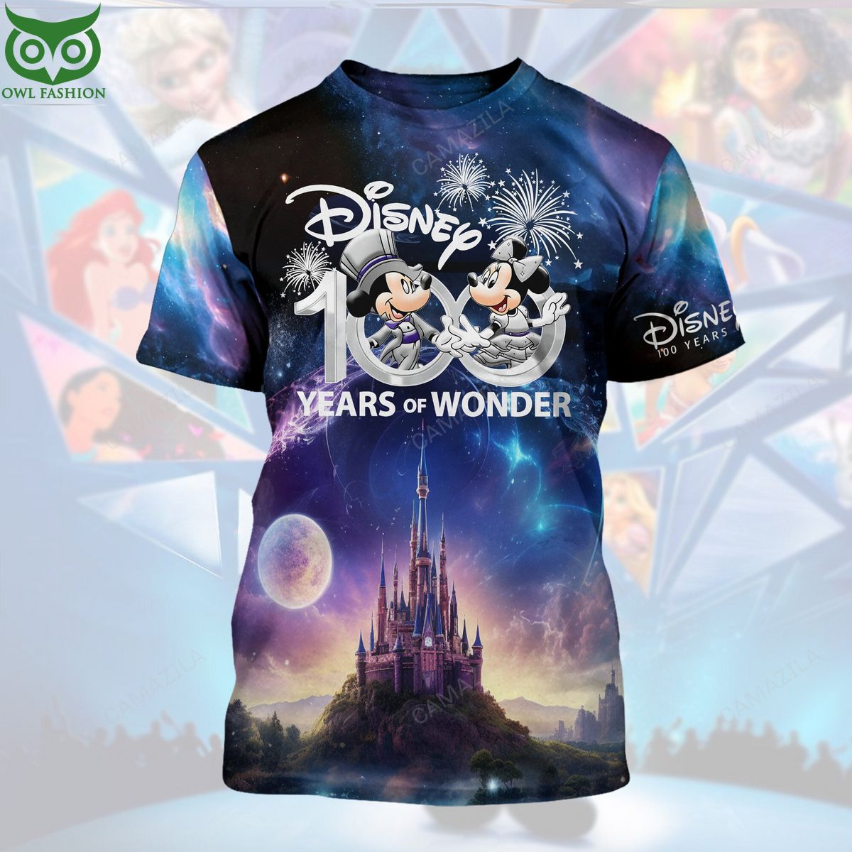 Disney 100 Years of Wonder Unisex 3D Tshirt Loving click