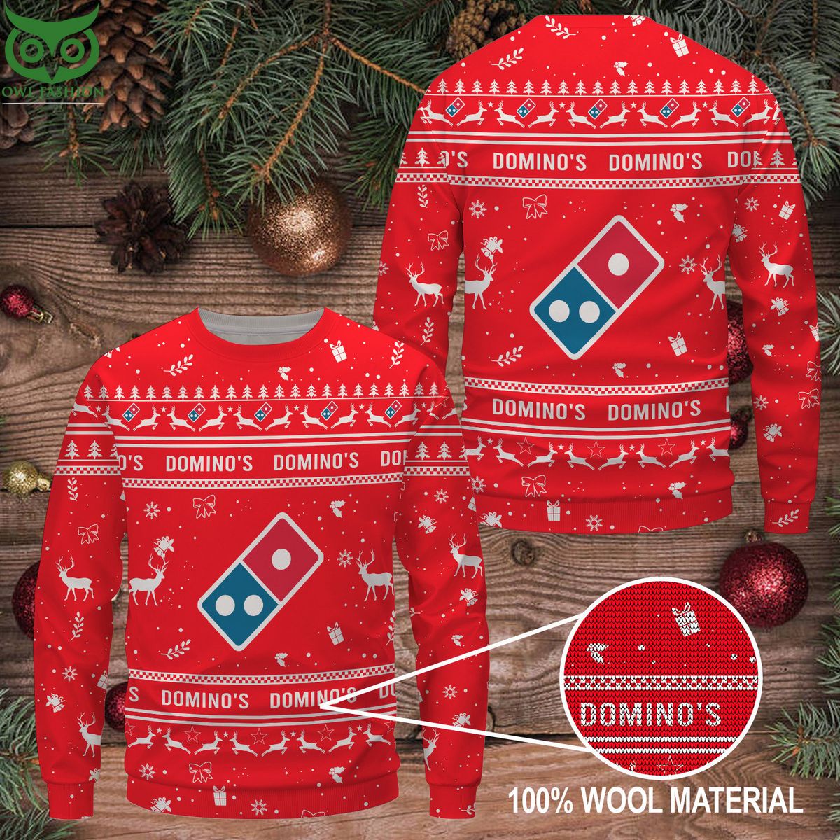 dominos pizza brand premium ugly christmas sweater 1 vTEpg.jpg