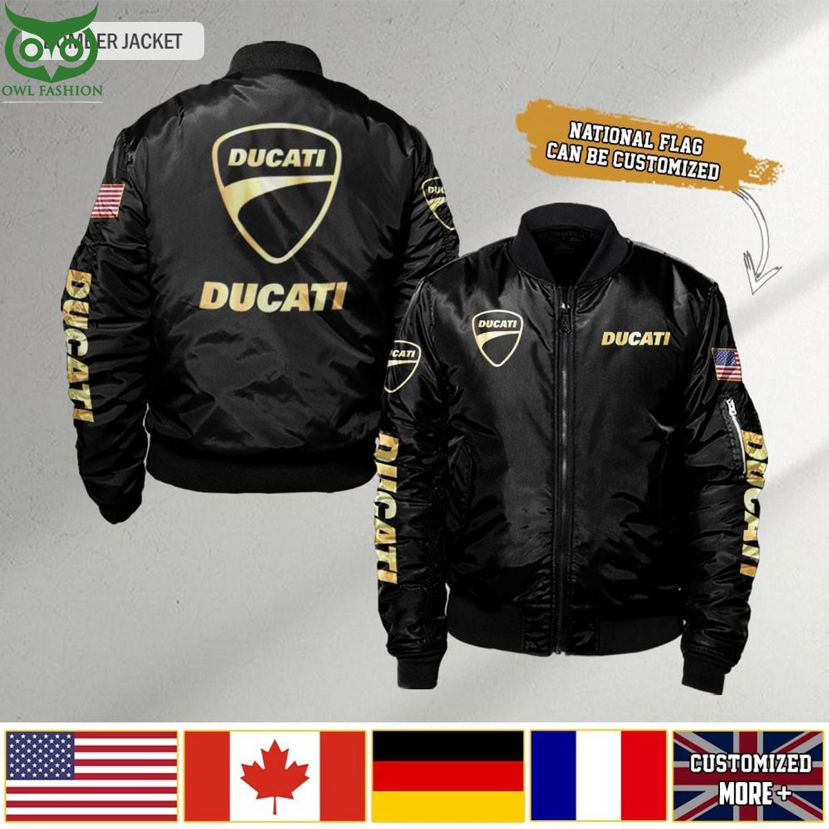 Ducatti Custom Flag 3D Bomber Jacket Your beauty is irresistible.