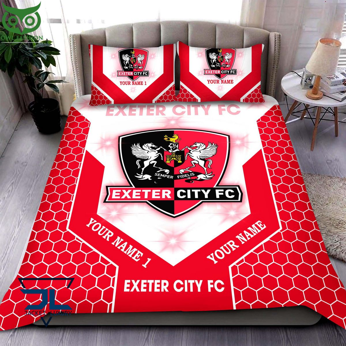 Exeter City EFL Football Custom Bedding Set