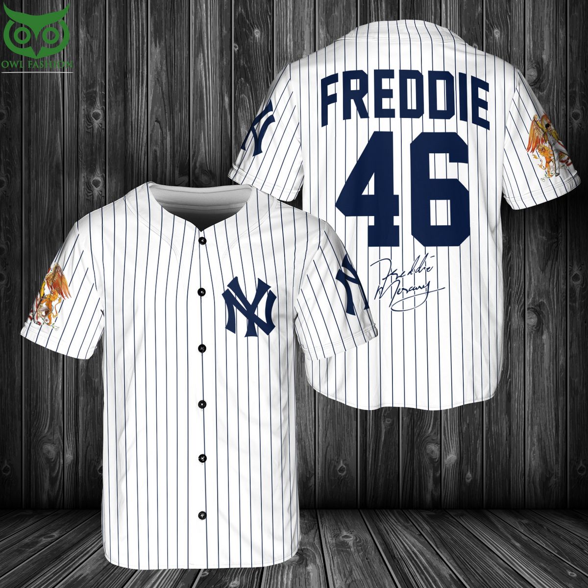 Freddie Mercury X New York Yankees Baseball Jersey You look handsome bro