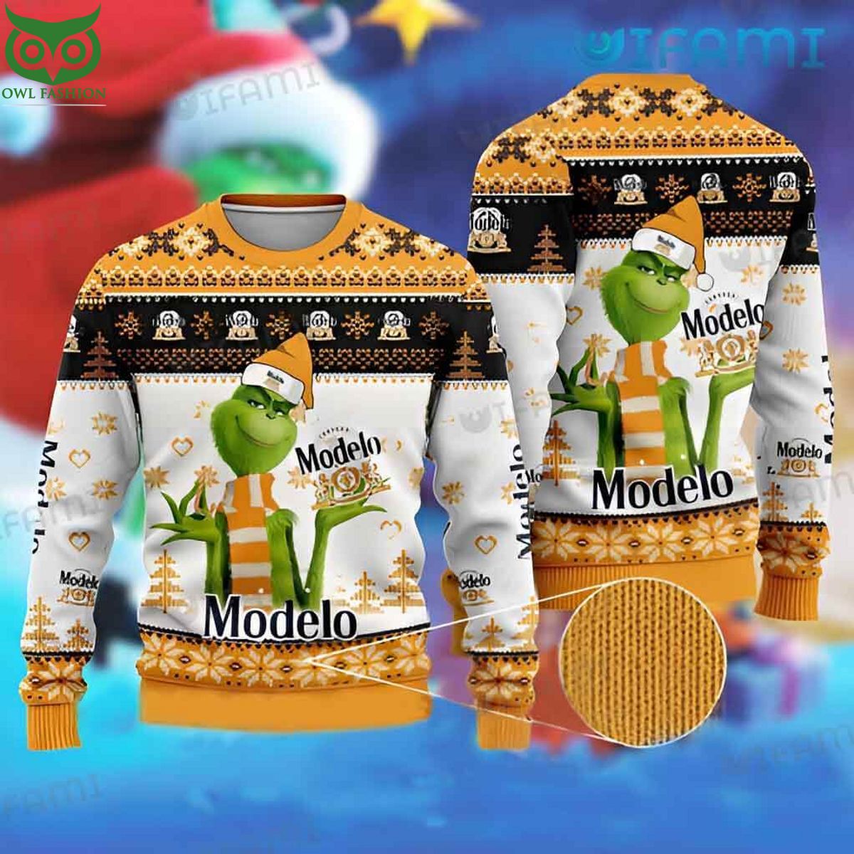 grinch modelo ugly christmas sweater beer lovers gift 1 ubQxP.jpg