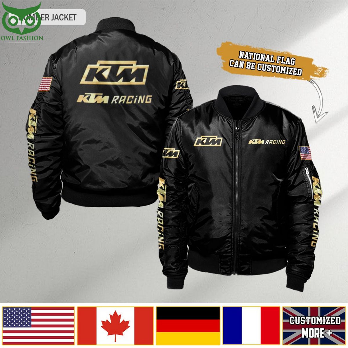 KTM Racing Custom Flag 3D Bomber Jacket This design is a work of art.