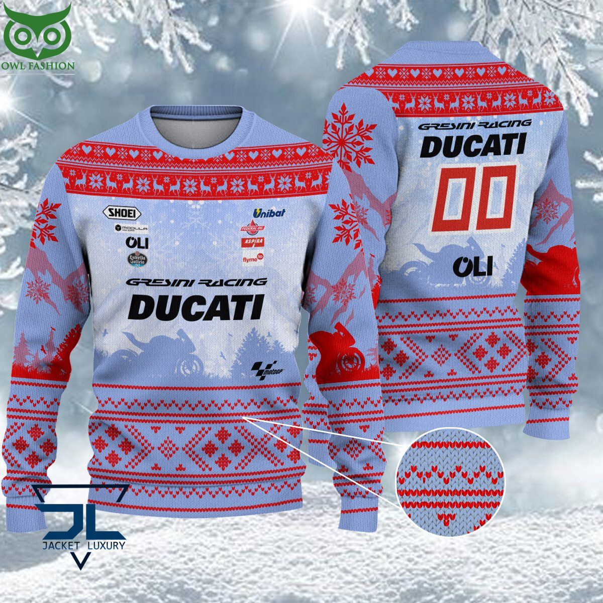 Limited Gresini Racing Ugly Sweater Two little brothers rocking together
