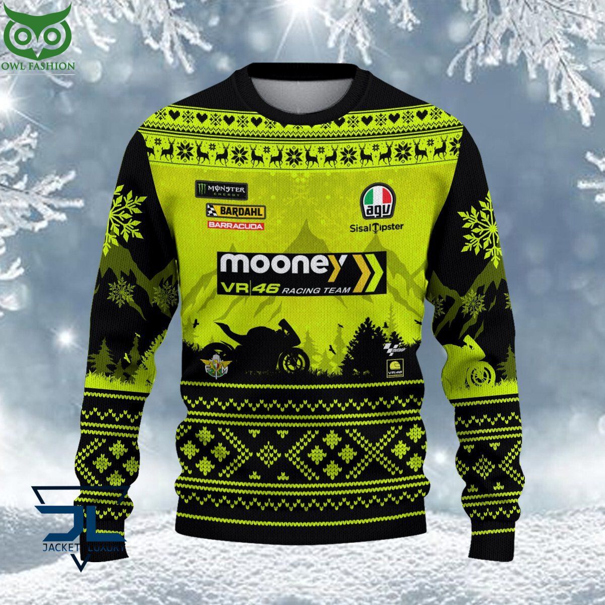 Limited Mooney VR46 Racing Team Ugly Sweater Eye soothing picture dear