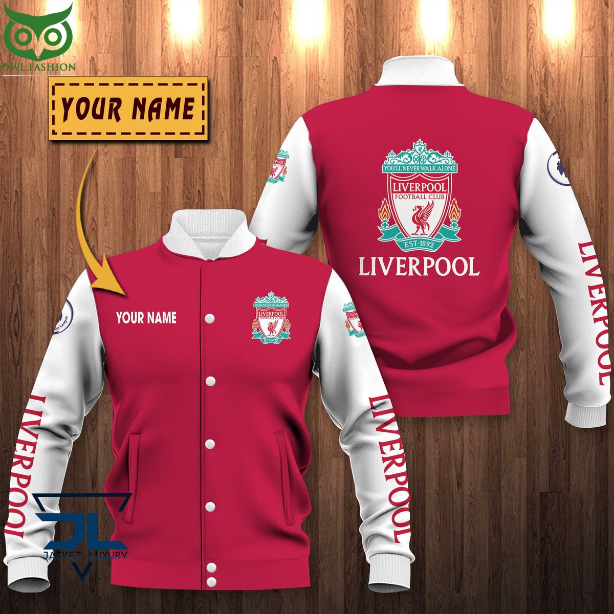 Liverpool F.C Premier League Custom Baseball Jacket