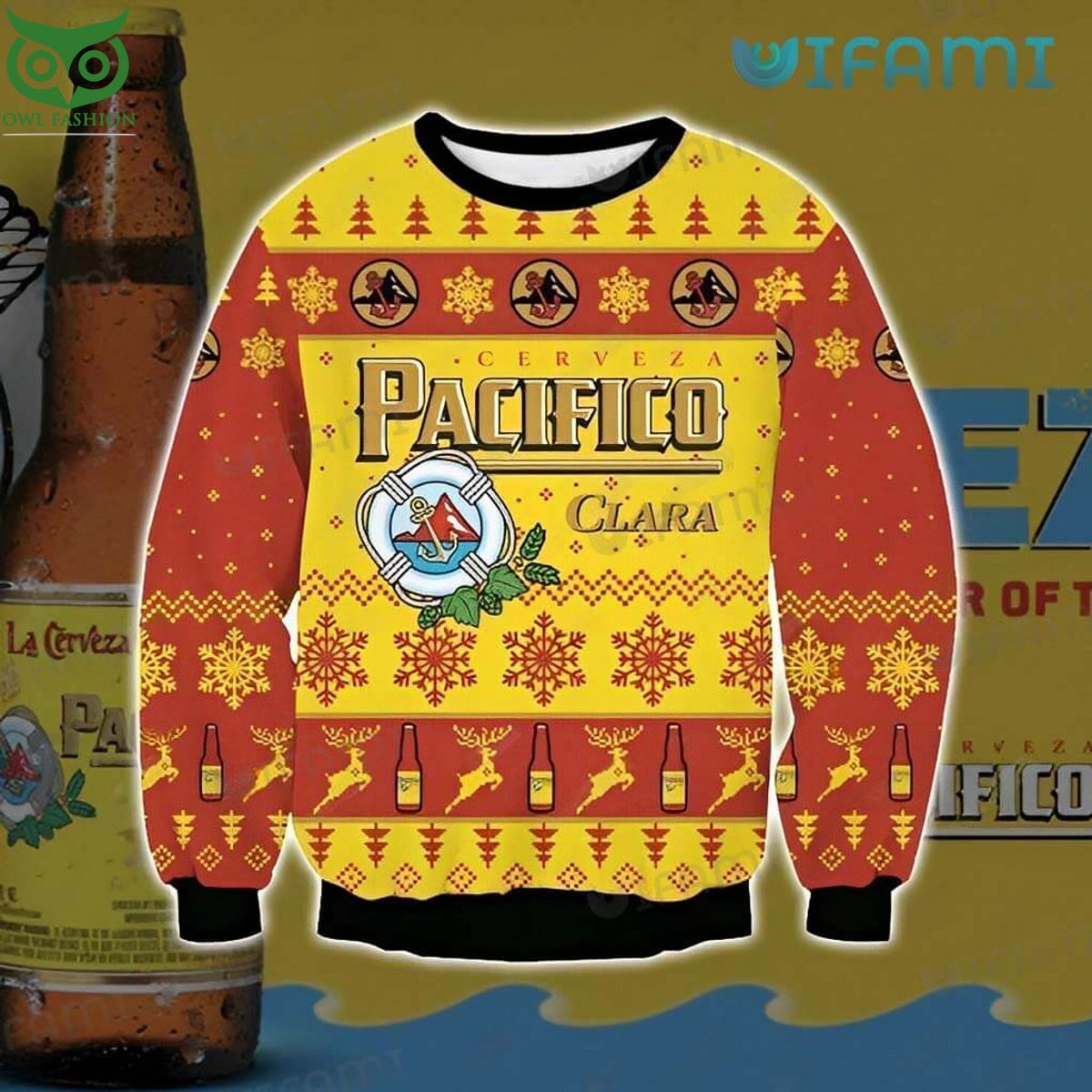 Pacifico Beer Ugly Sweater Christmas Gift For Beer Lovers Coolosm