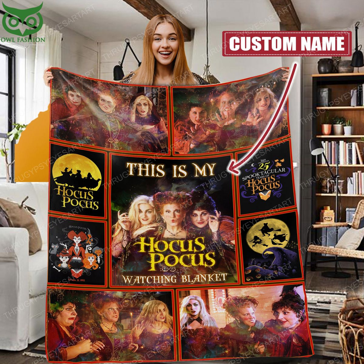 Personalized This Is My Hocus Pocus Watching Halloween Blanket