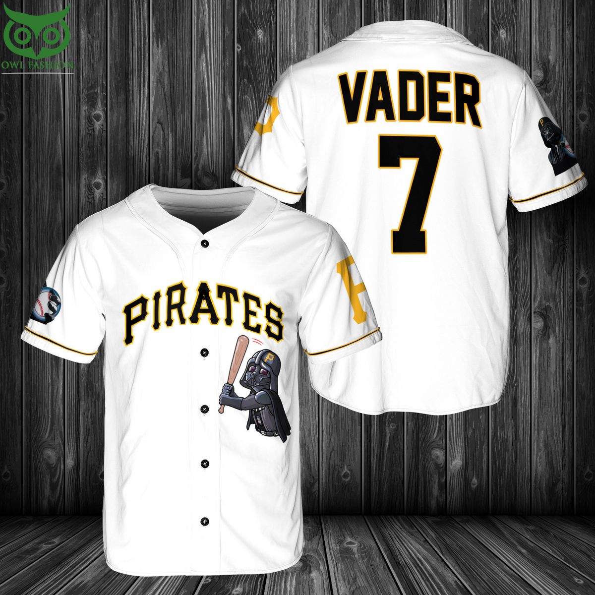Pittsburgh Pirates Darth Vader Baseball Jersey - Owl Fashion Shop