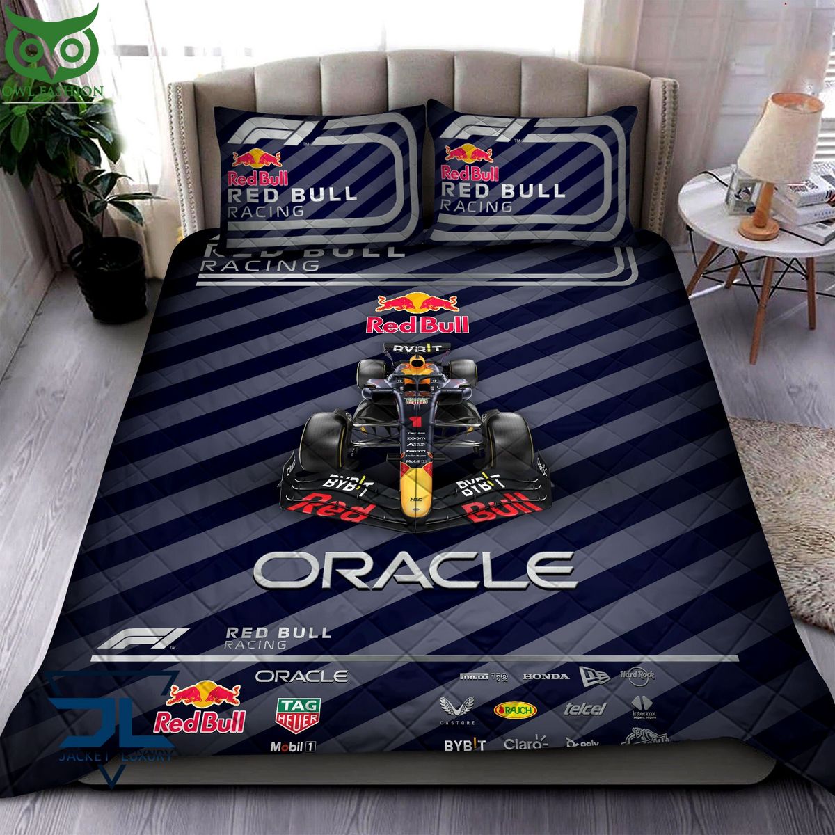 Red Bull Racing Quilt Bedding Set