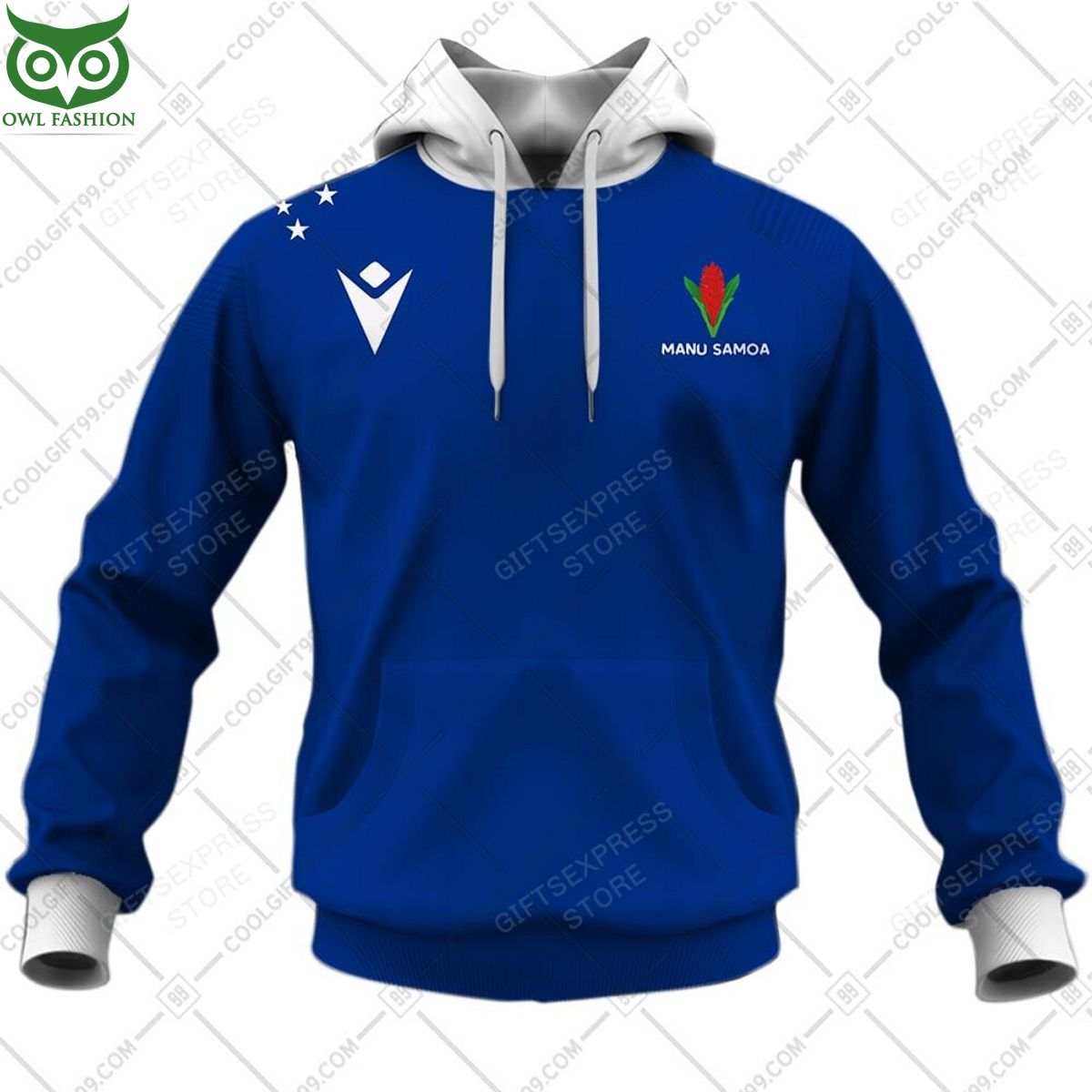 Rugby World Cup Samoa Home Jersey Personalized 3D Hoodie Tshirt Studious look