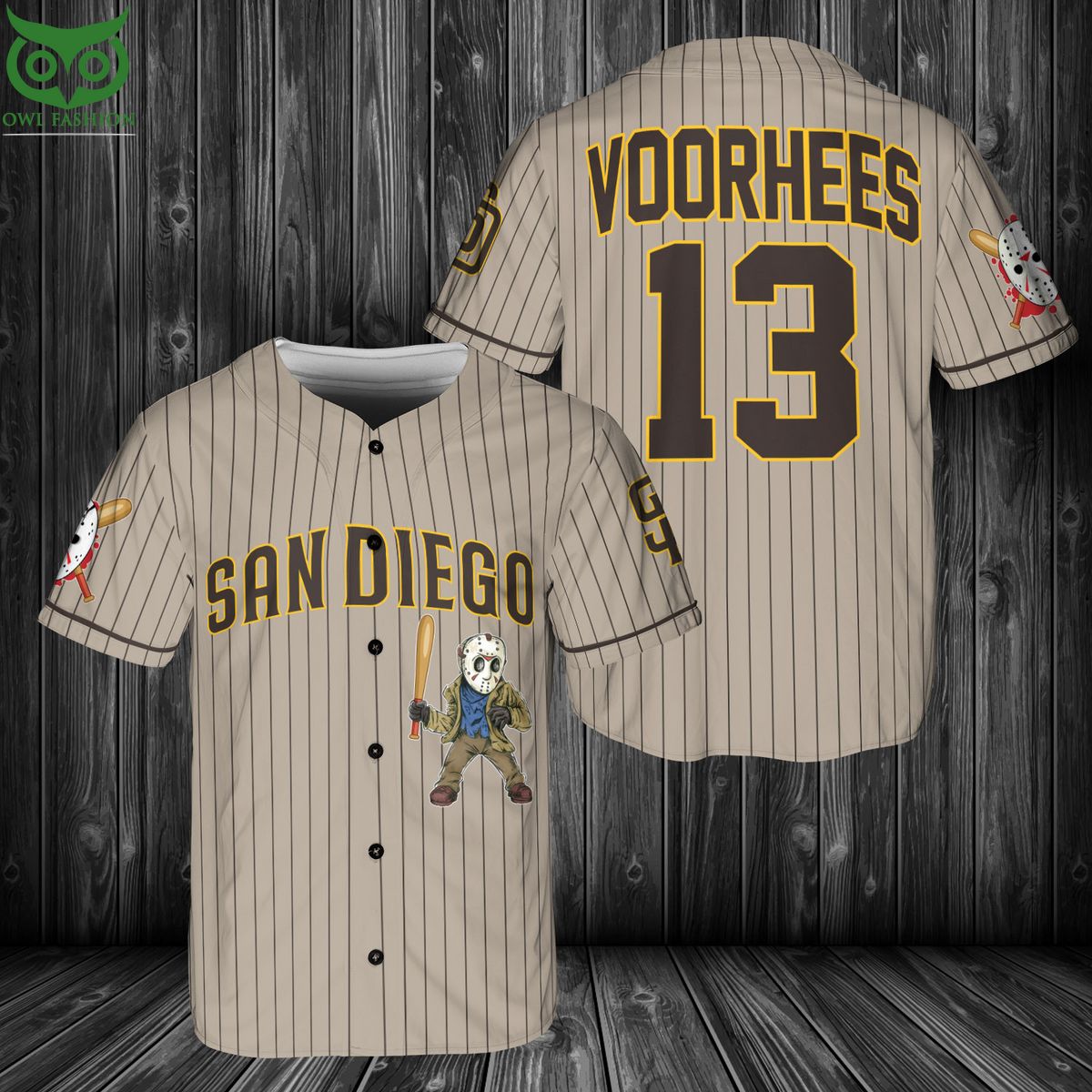 San Diego Padres Jason Voorhees Baseball Jersey Shirt - Owl Fashion Shop