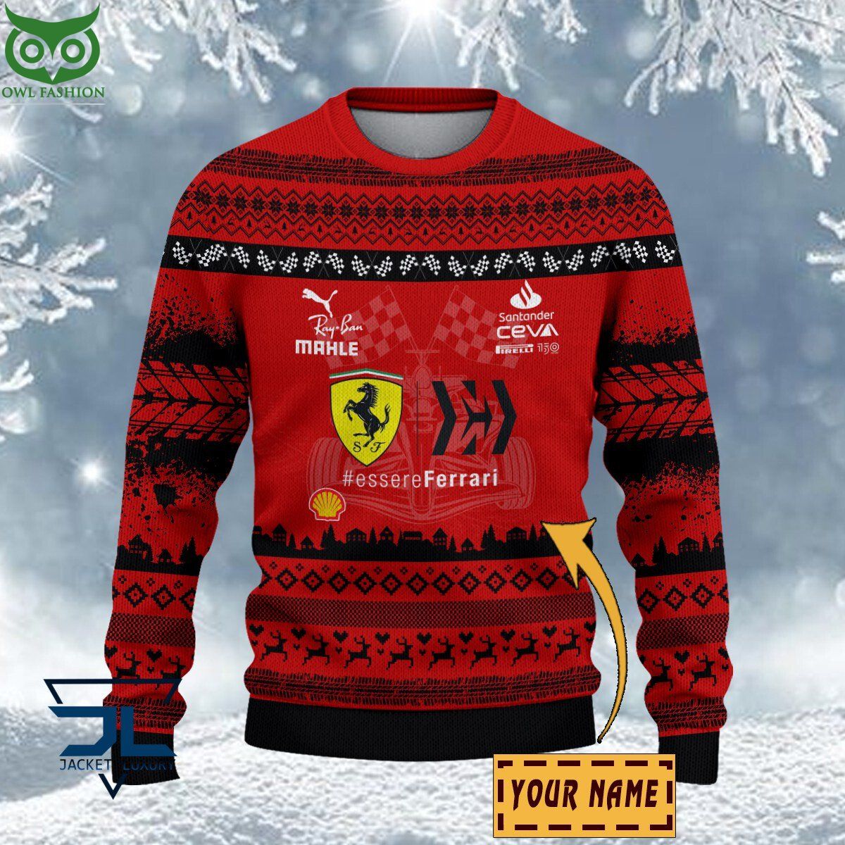 Scuderia Ferrari Customized Ugly Sweater Impressive picture.