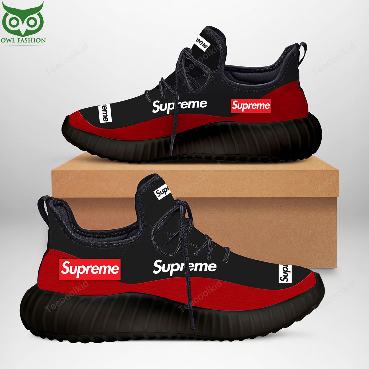 Supreme Dark Gray Red Reze Sneakers