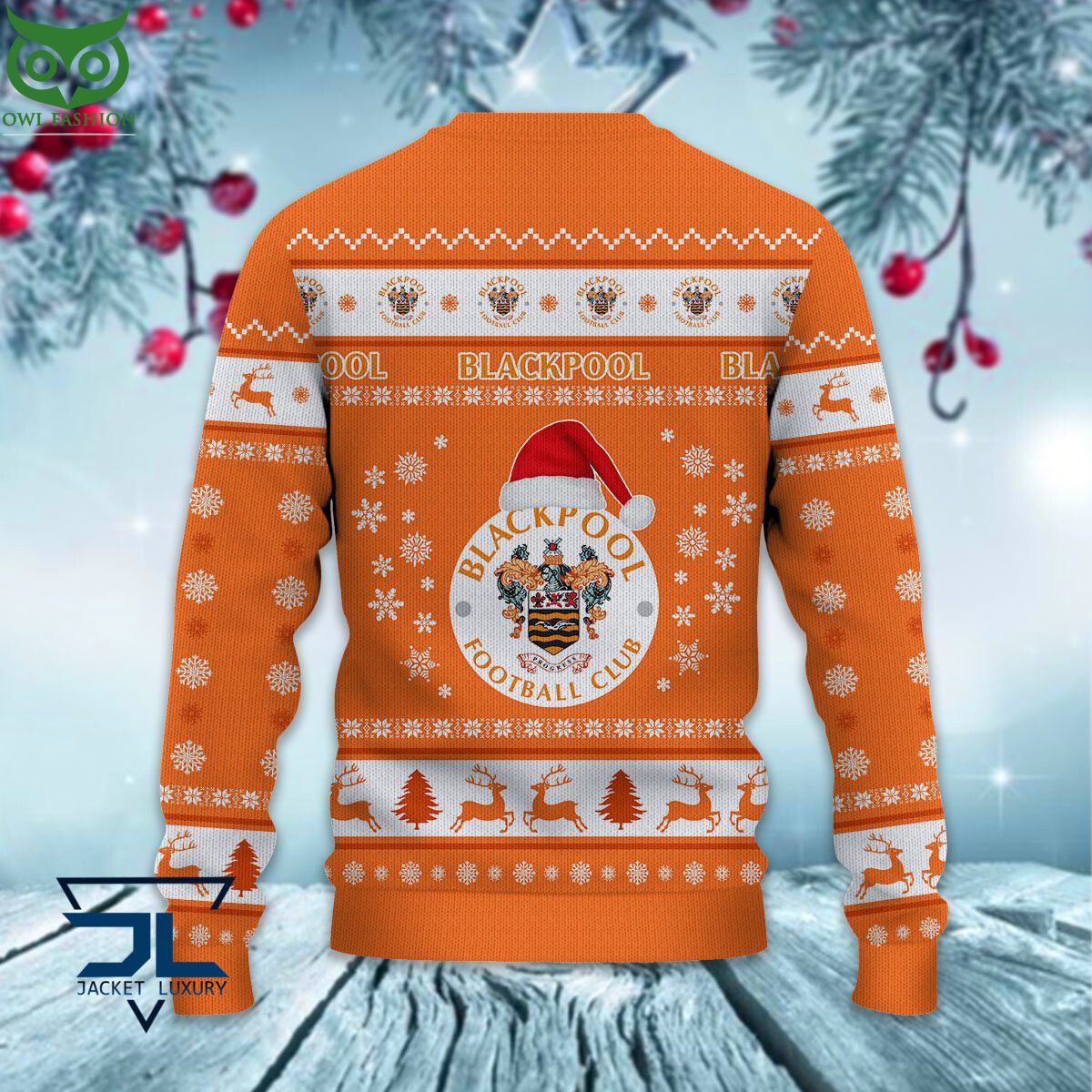 Trending Blackpool F.C EPL League Cup New Ugly Sweater Nice elegant click