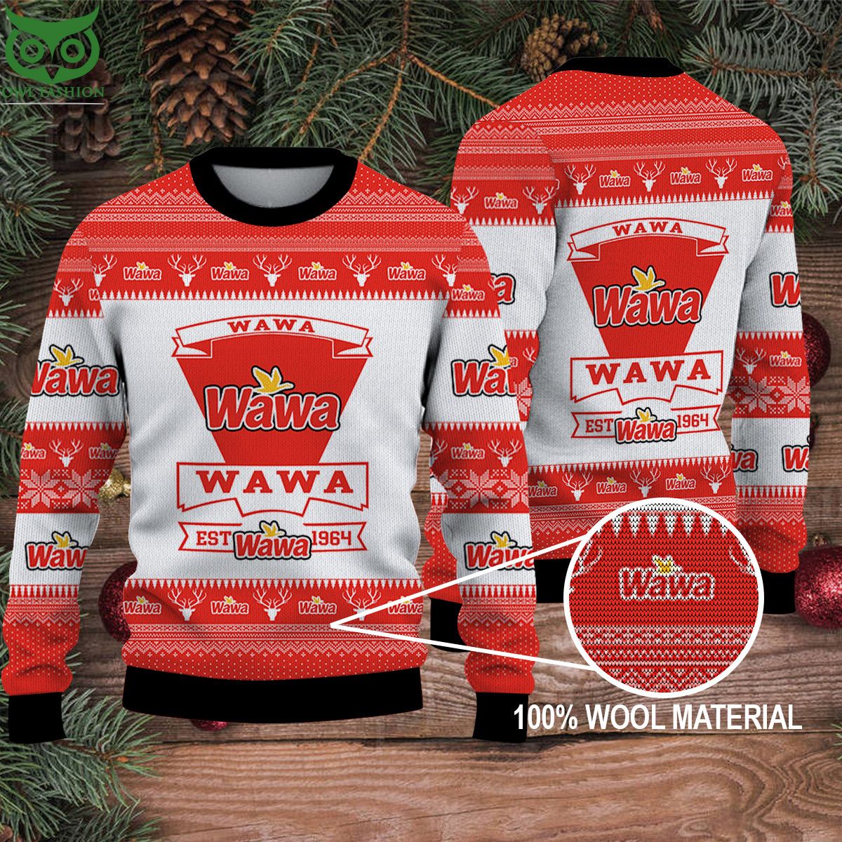 Wawa Hot Ugly Sweater rays of calmness are emitting from your pic