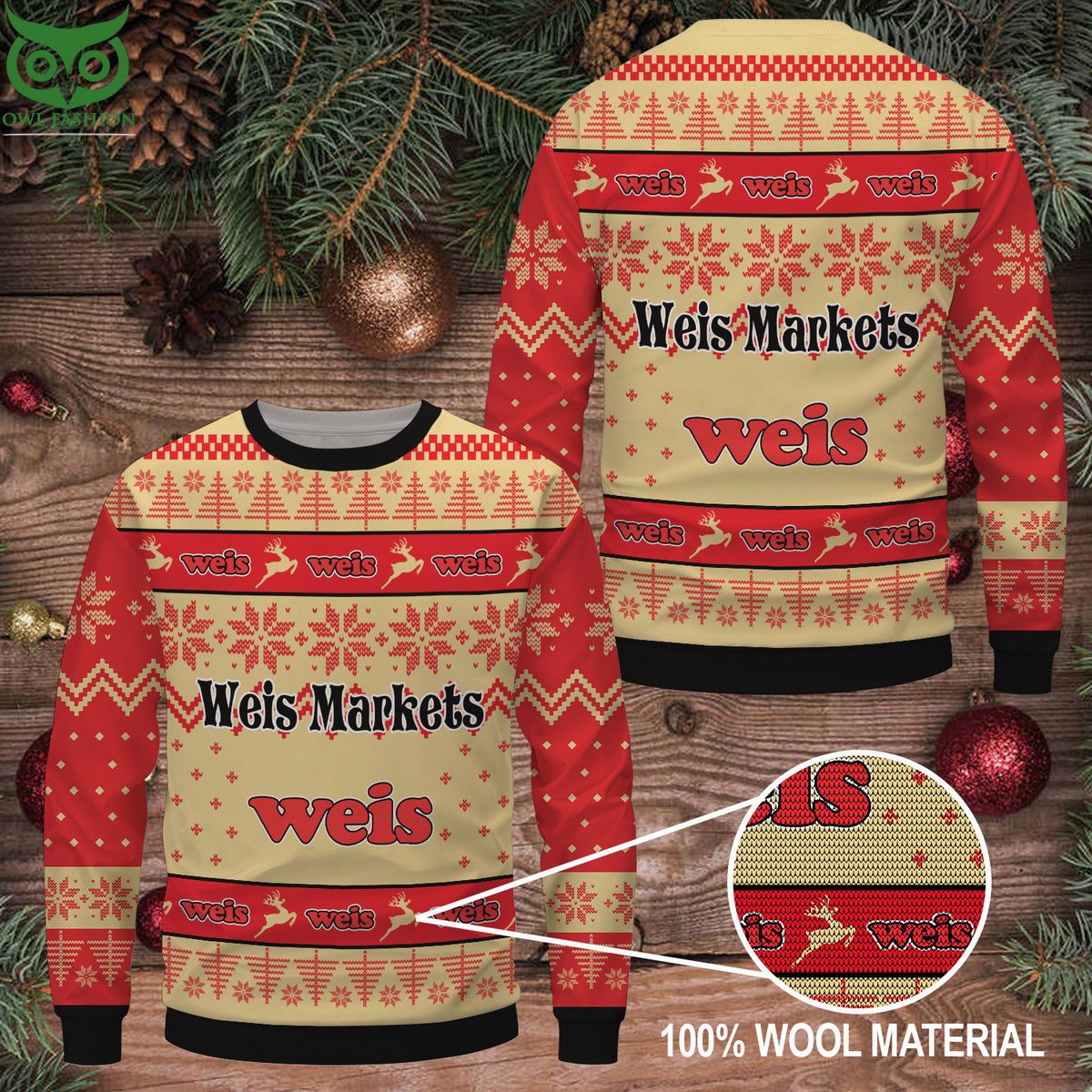 Weis Markets Premium Ugly Christmas Sweater Loving click