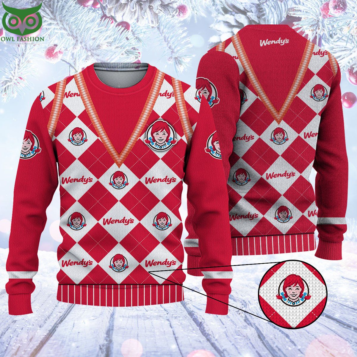 Wendy'S Red Ugly Sweater This design has a strong emotional impact.