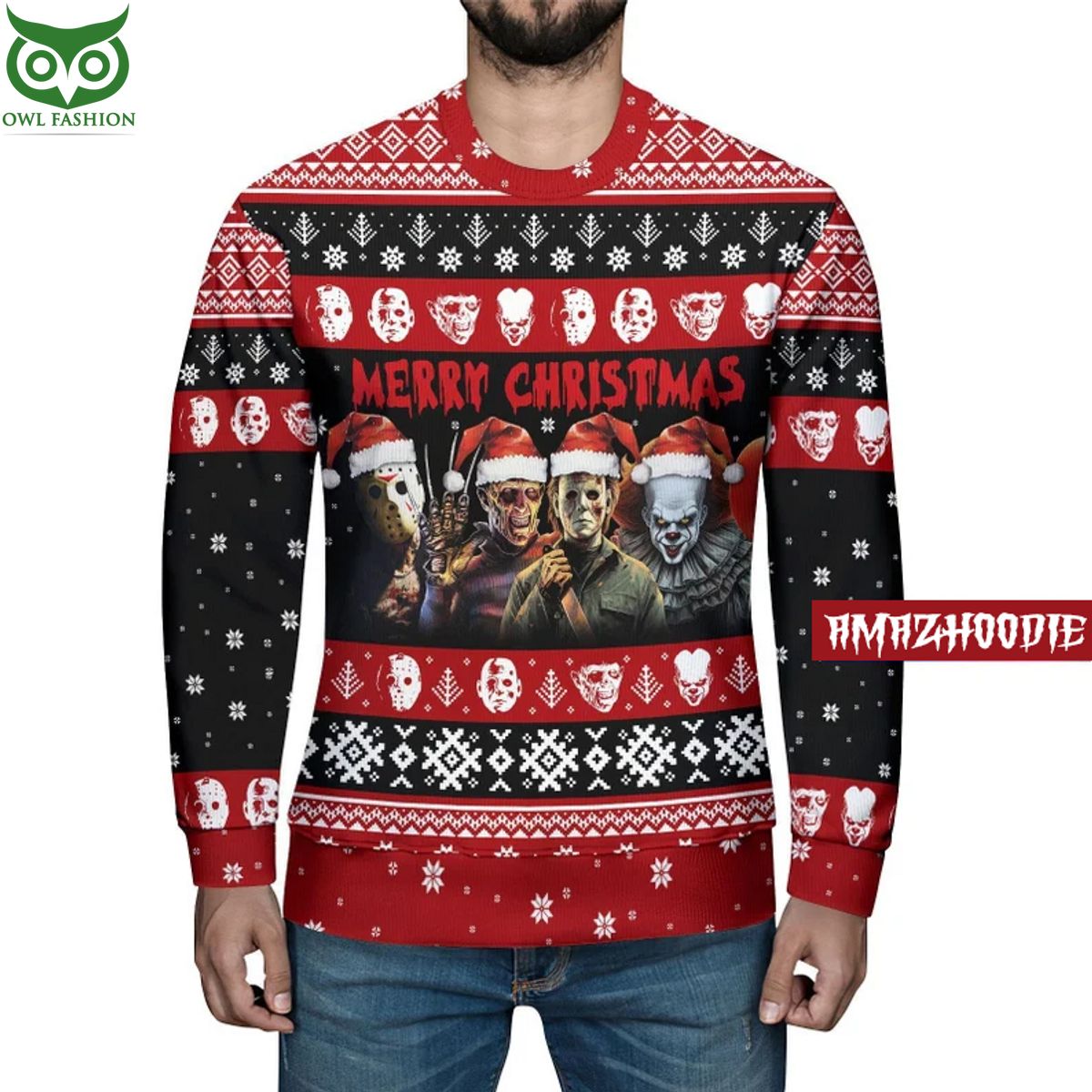  Ugly Christmas Sweater Animated 3D Stuffed Animal Sweater :  Clothing, Shoes & Jewelry