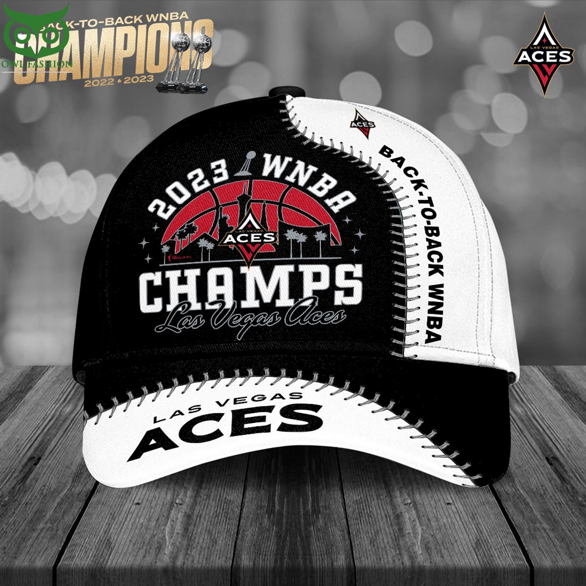 Black Lvaces Las Vegas Aces World Champions Hat - Teechipus
