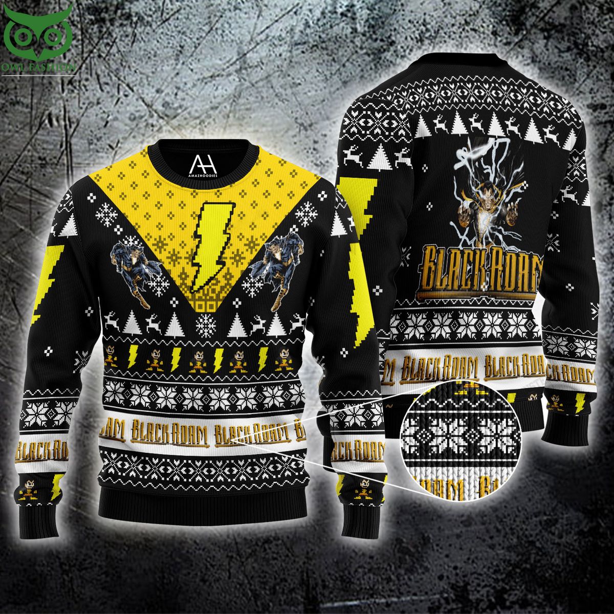 Black Adam Premium Ugly Christmas Sweater Cool DP