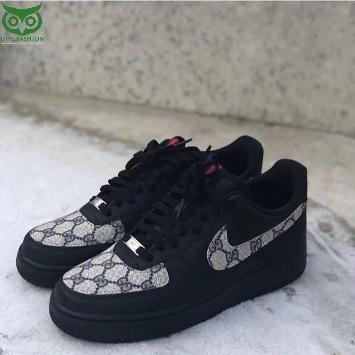 Black Gucci Air Force 1 Custom The overall aesthetics are top notch.