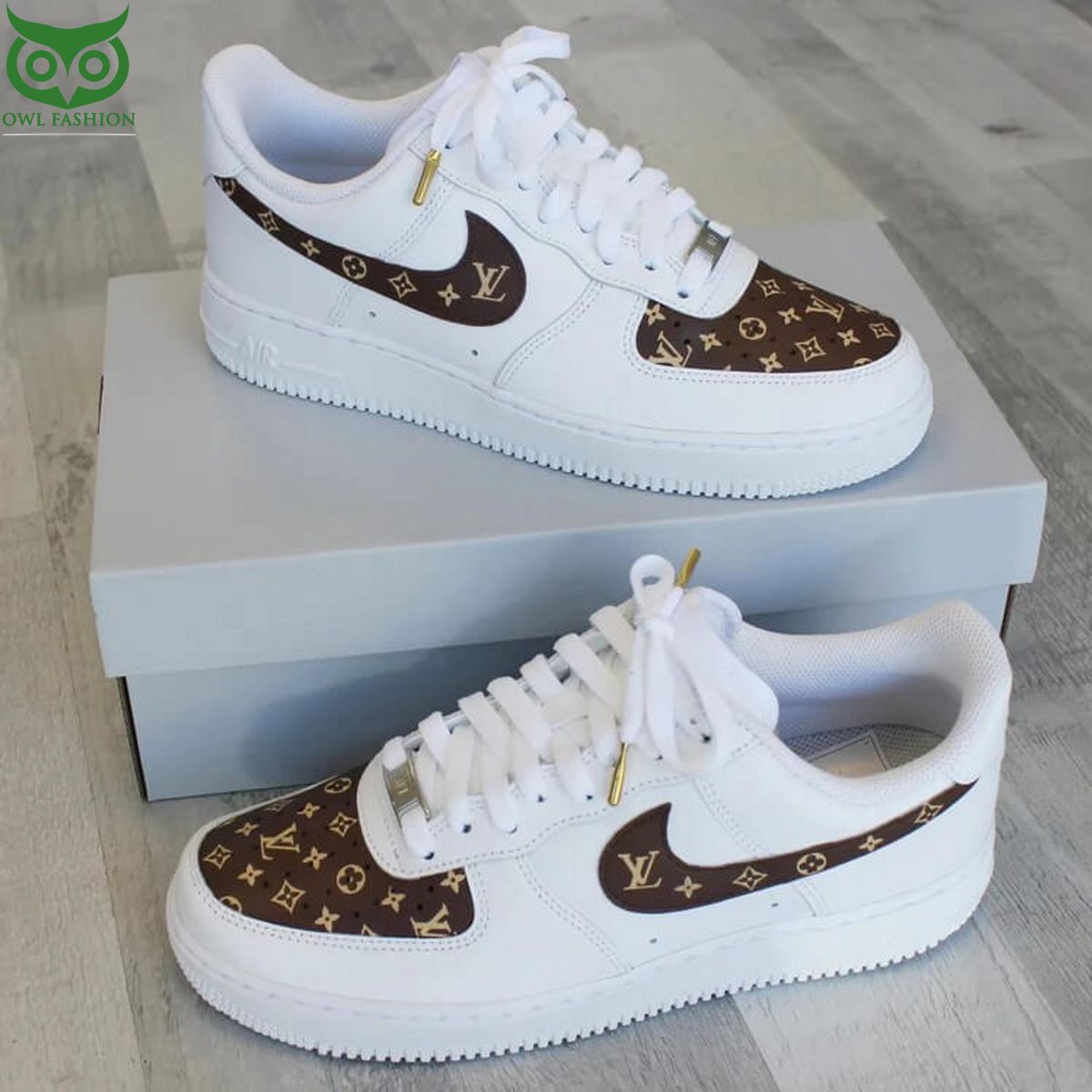 Brown Luxury Louis Vuitton Air Force 1 Custom Nice place and nice picture