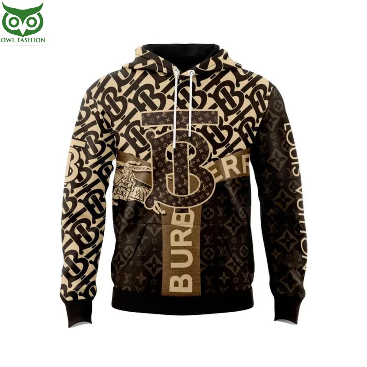Louis Vuitton Caro Pattern Black 3D All Over Print Hoodie - LIMITED EDITION