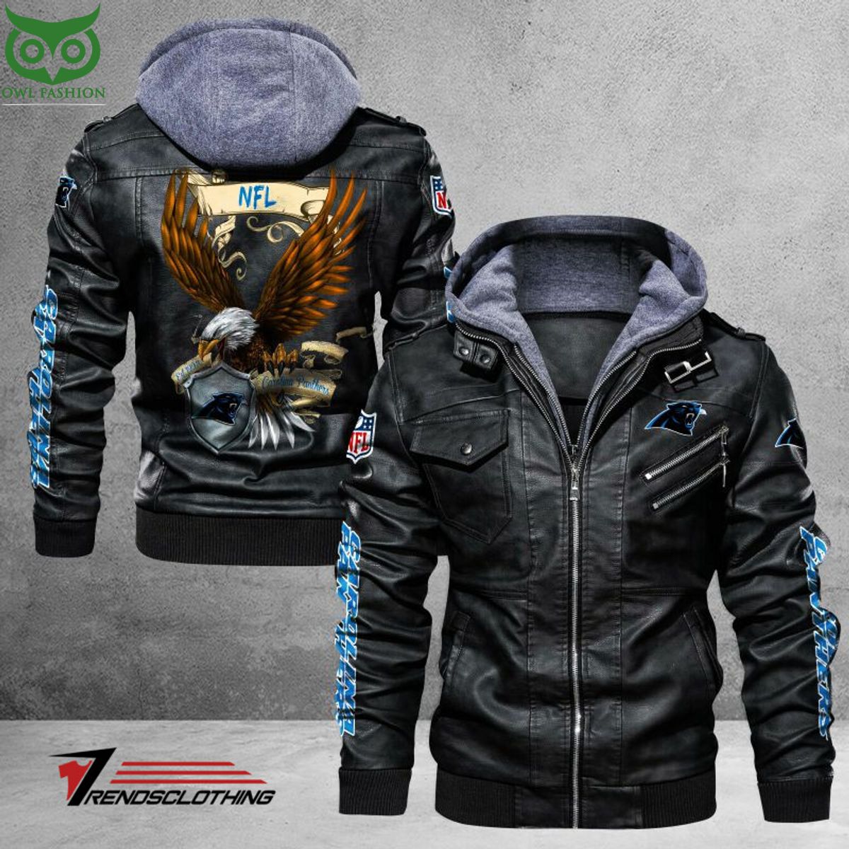 Carolina Panthers Trending 2D Leather Jacket Natural and awesome