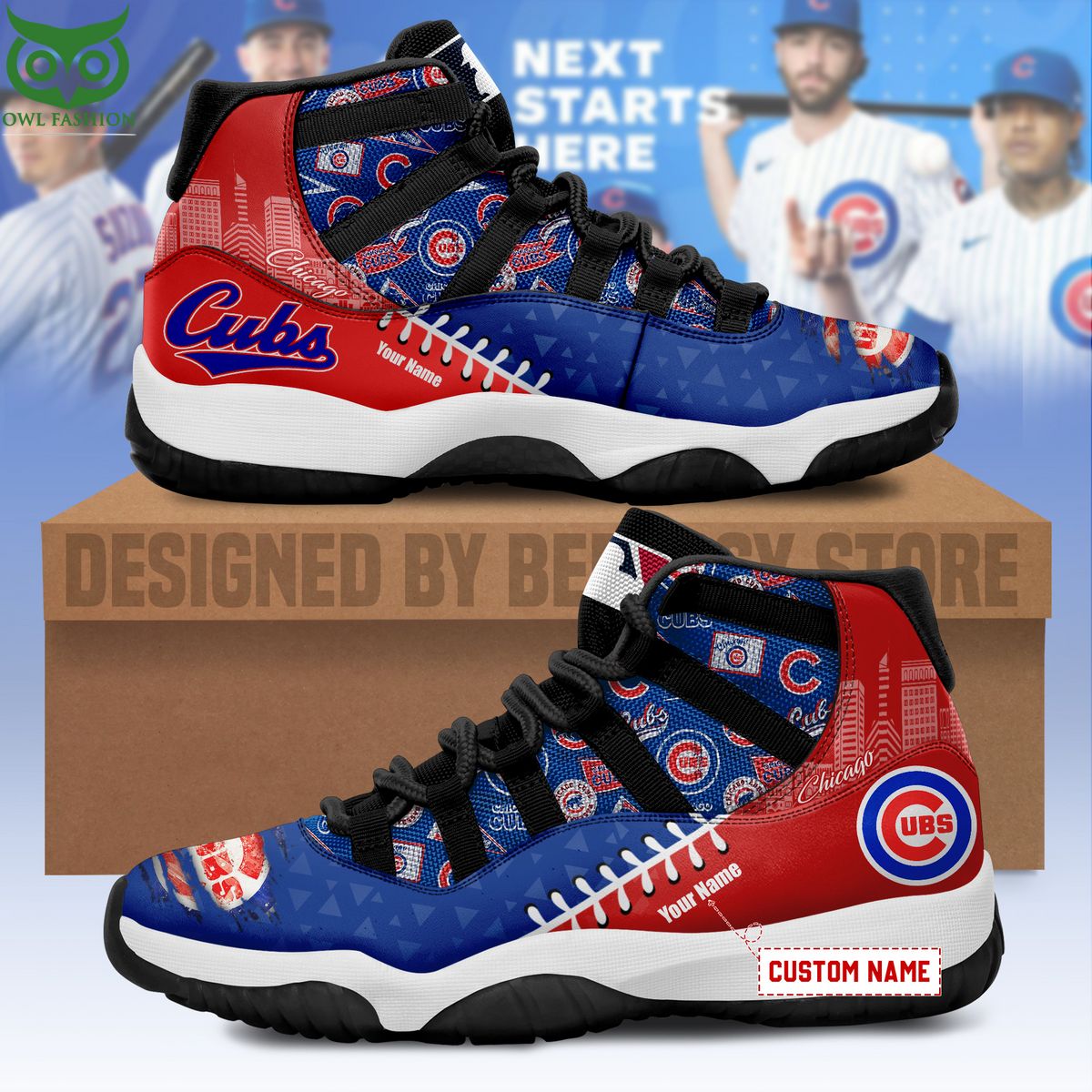 Chicago Cubs Custom Shoes Limited Edition AJ 11 MLB Air Jordan You look lazy