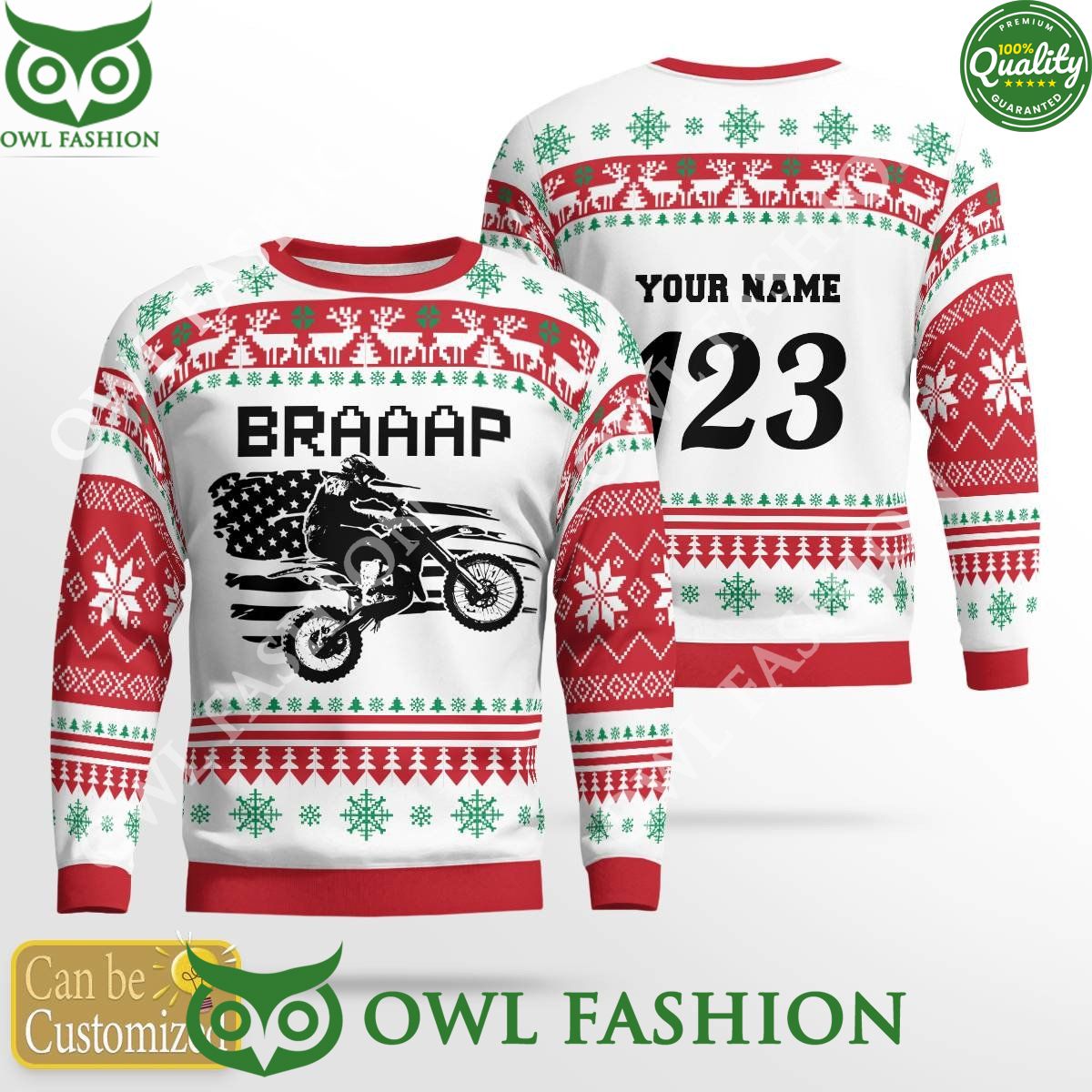 custom name number christmas motocross rider beige sweater 1 ZOCLx.jpg