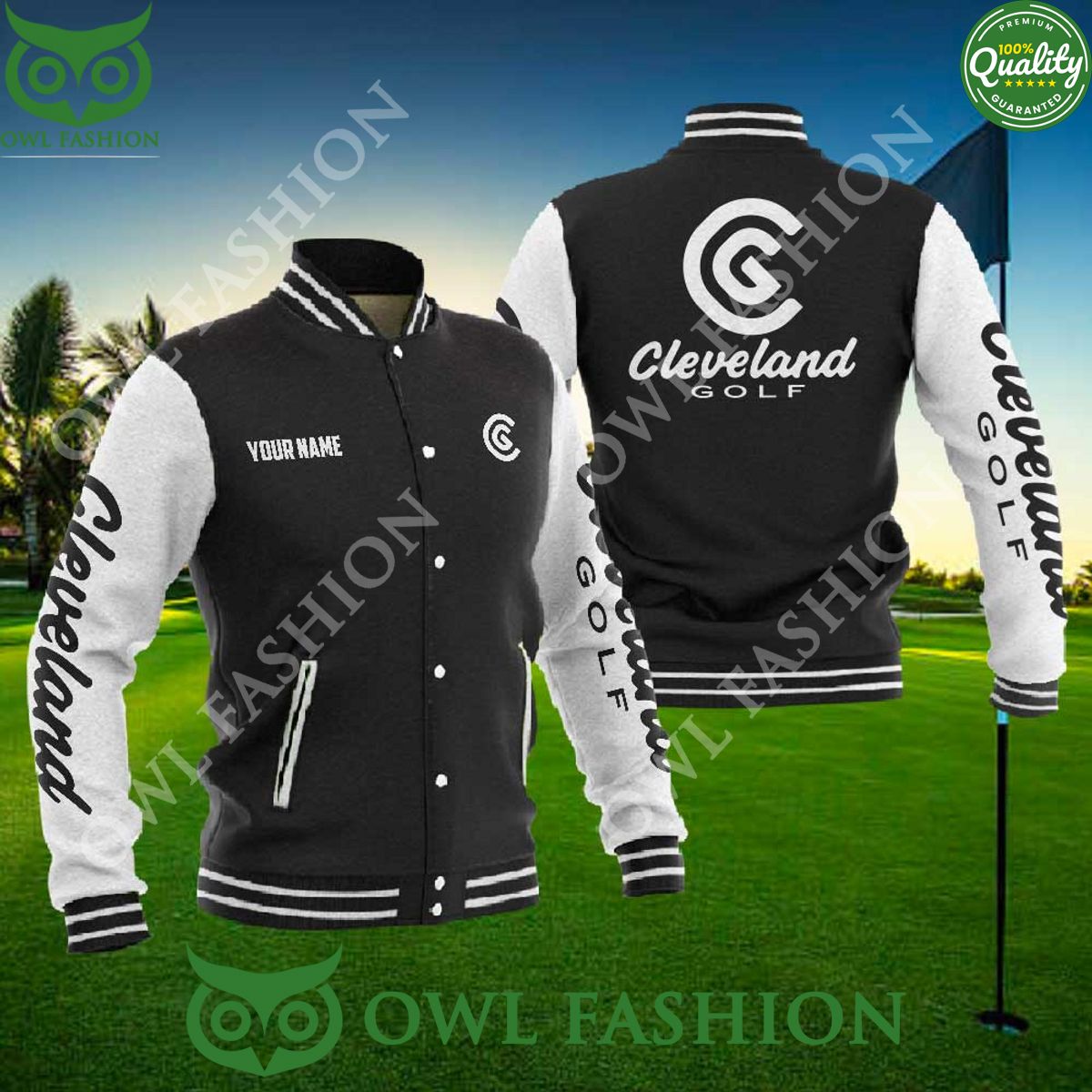 Customized Cleveland Golf Baseball varsity Jacket You look too weak