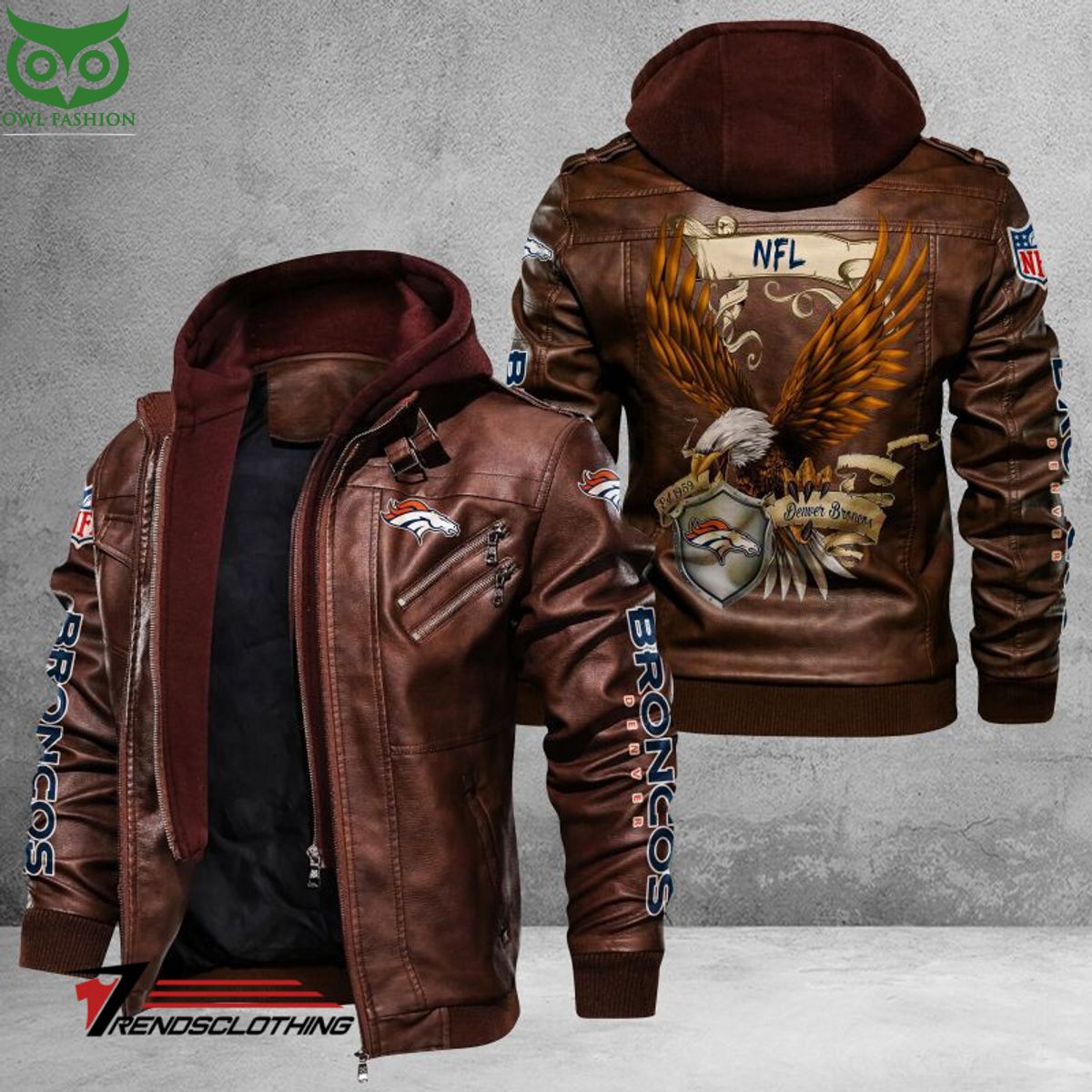 Denver Broncos Trending 2D Leather Jacket - Owl Fashion Shop