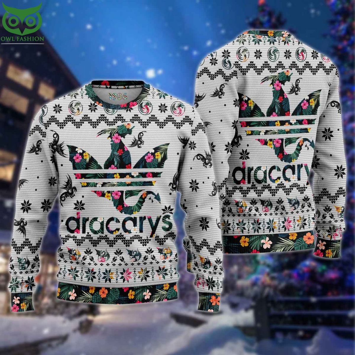 Dracarys Dragon 3D AOP Ugly Sweater Jumper Impressive picture.