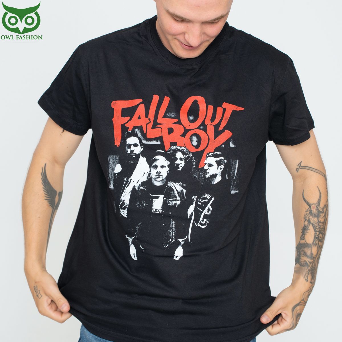 fall out boy rock band t shirt Shop Owl Fashion Rocking picture