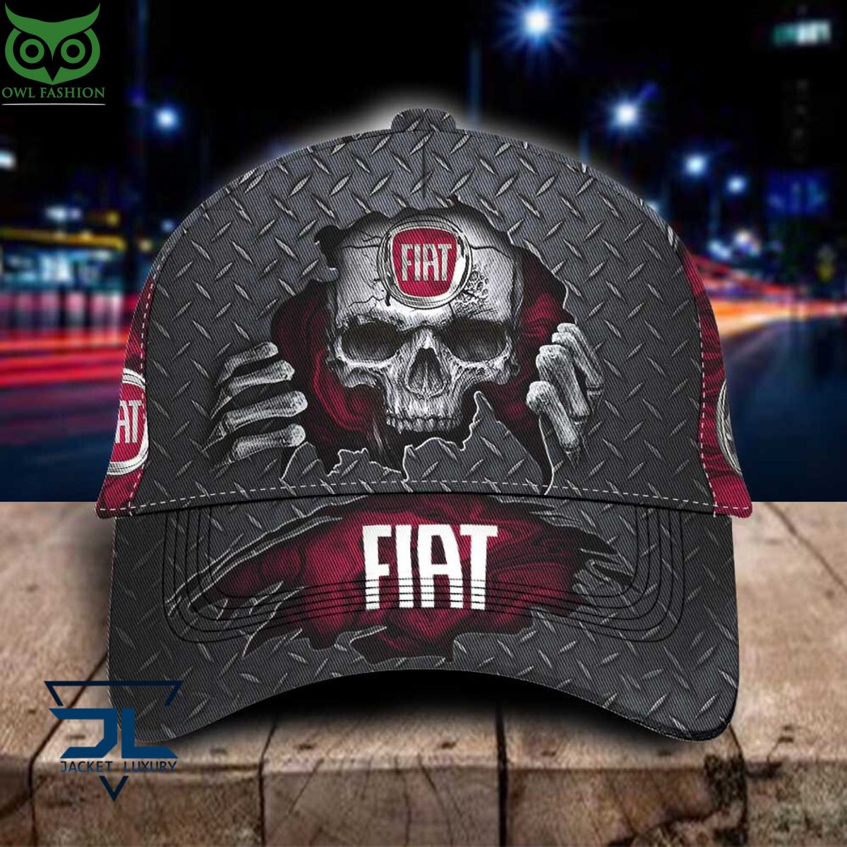 Fiat Car Skull Metal Classic Cap Is this your new friend?