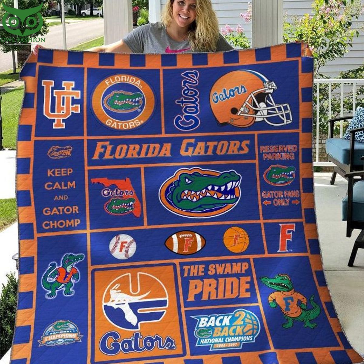 Florida Gators NCAA Quilt Blanket Stand easy bro