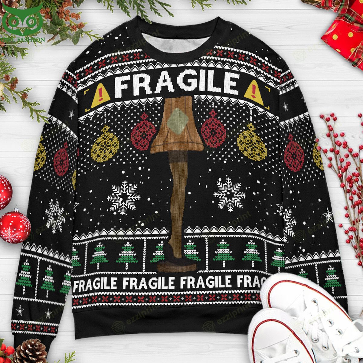 Fragile Leg Lamp A Christmas Story Sweater Have you joined a gymnasium?